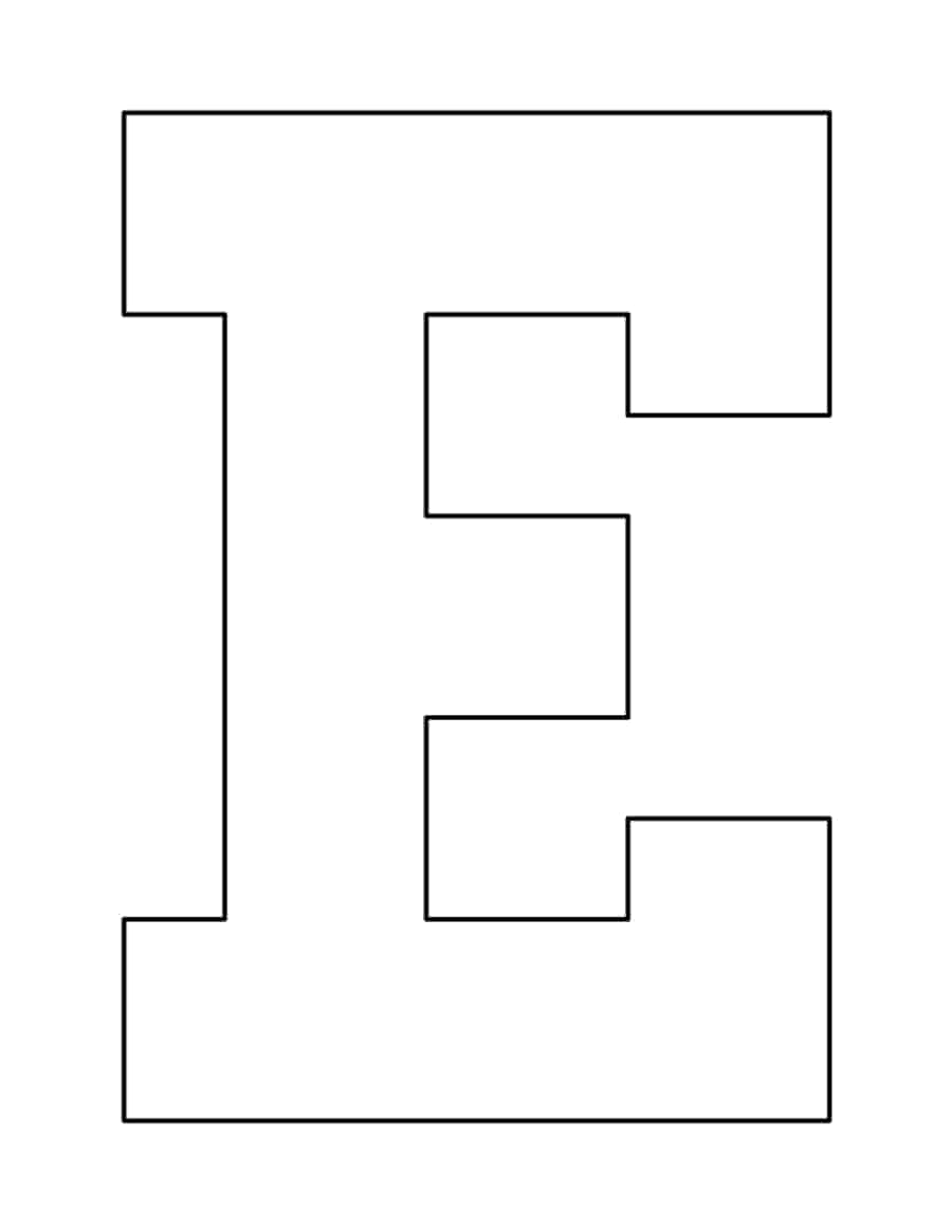 Letter E Coloring Pdf Free Vectors